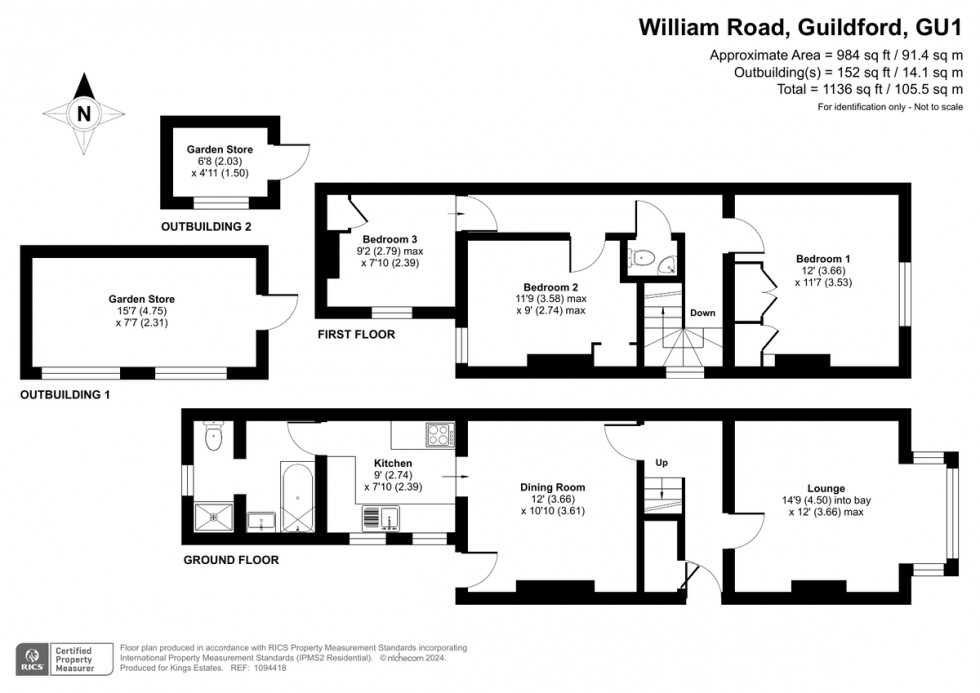 Floorplan for William Road, Guildford